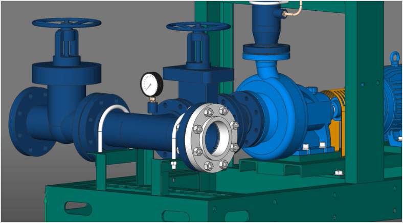 Smart piping design BricsCAD Mechanical 2